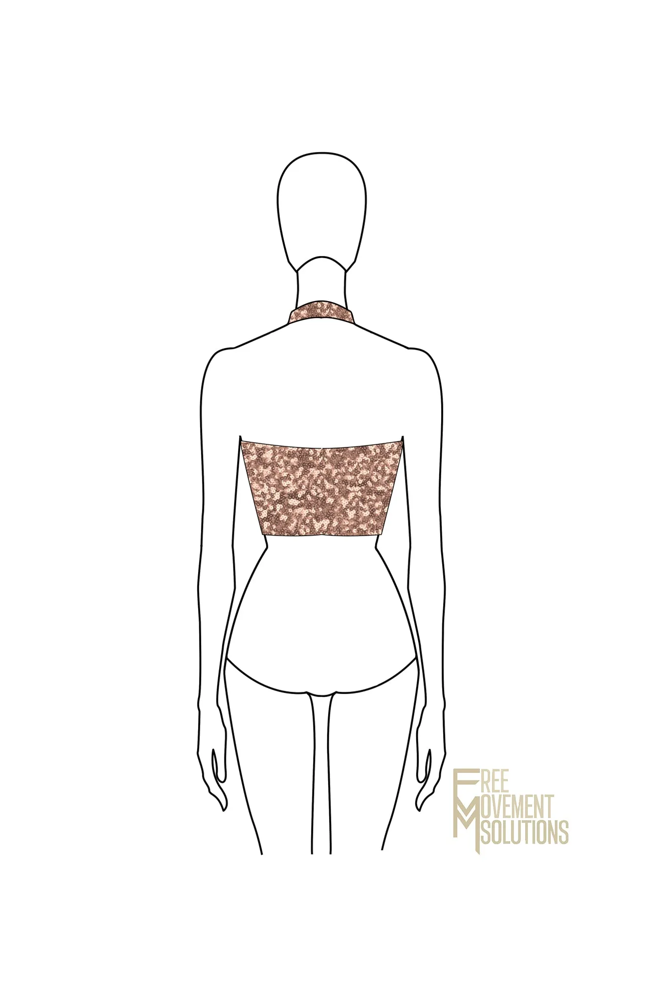 Couture Halter Back Crop Top