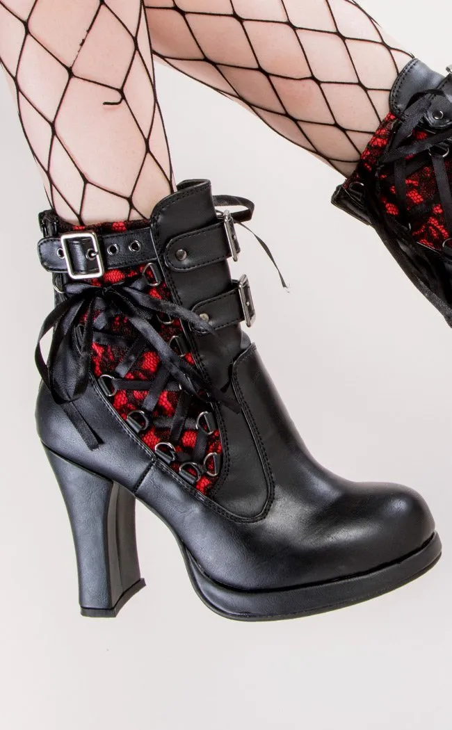 CRYPTO-51 Red & Black Boots (AU Stock)