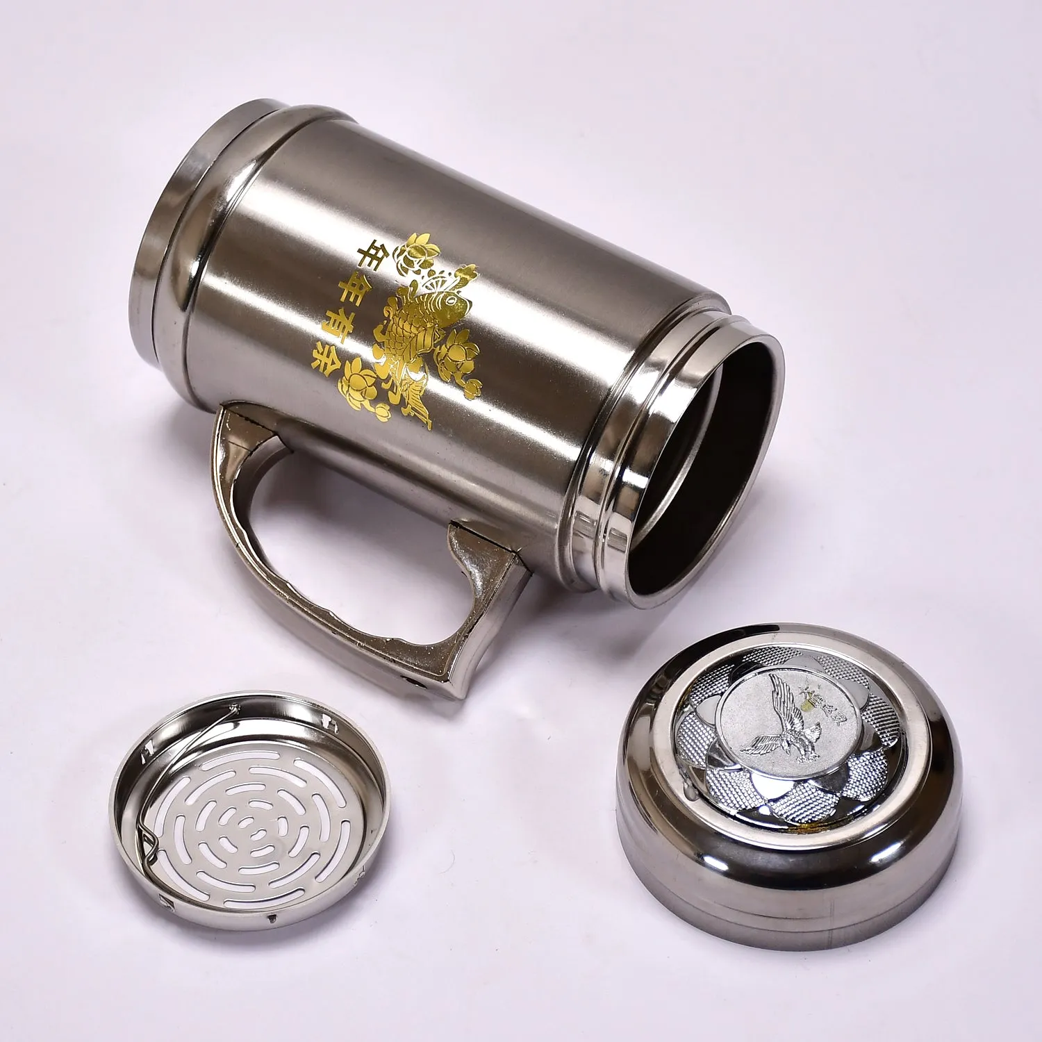 DOUBLE  STAINLESS STEEL MUG BOTTLE FOR TRAVEL, HOME, OFFICE, SCHOOL 400ML