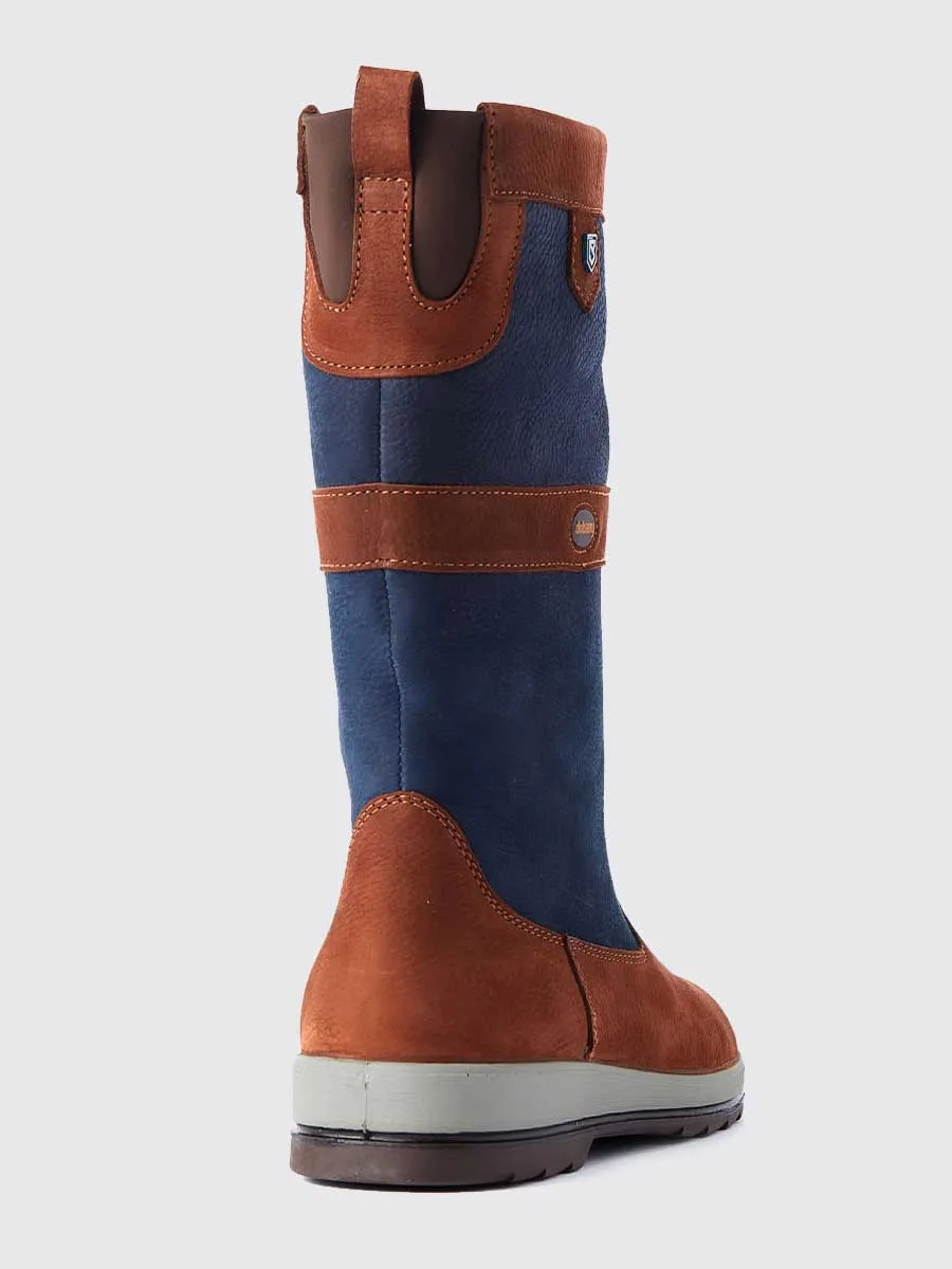 DUBARRY Ultima ExtraFit Sailing Boots - GORE-TEX Leather - Navy & Brown