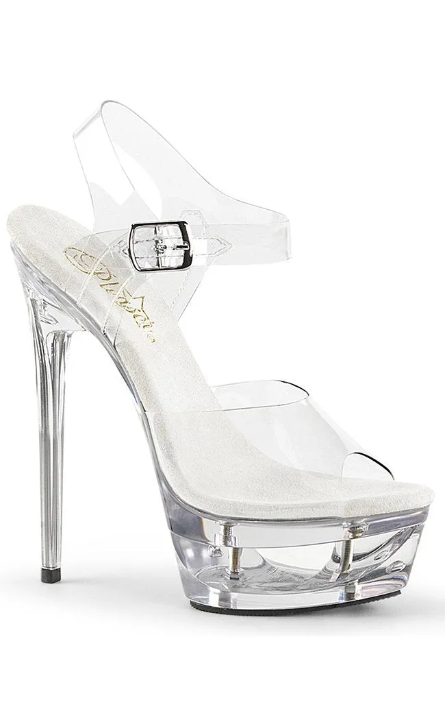 ECLIPSE-608 Clear Platform Heels