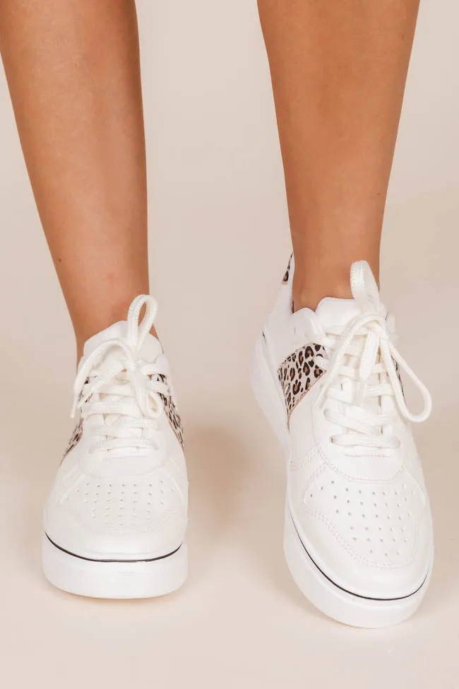 Edie Leopard and White Sneakers FINAL SALE