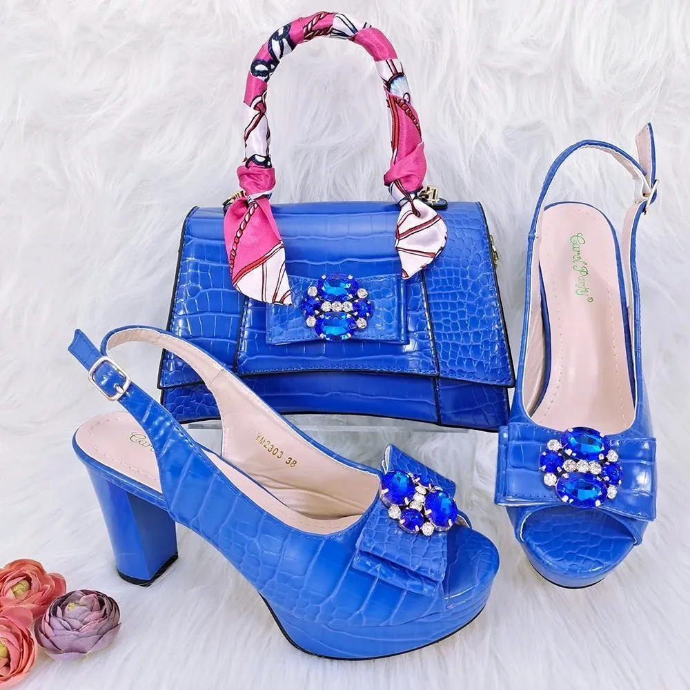 Elegant Italian Shoes and Bag Set - New Matching Ensemble