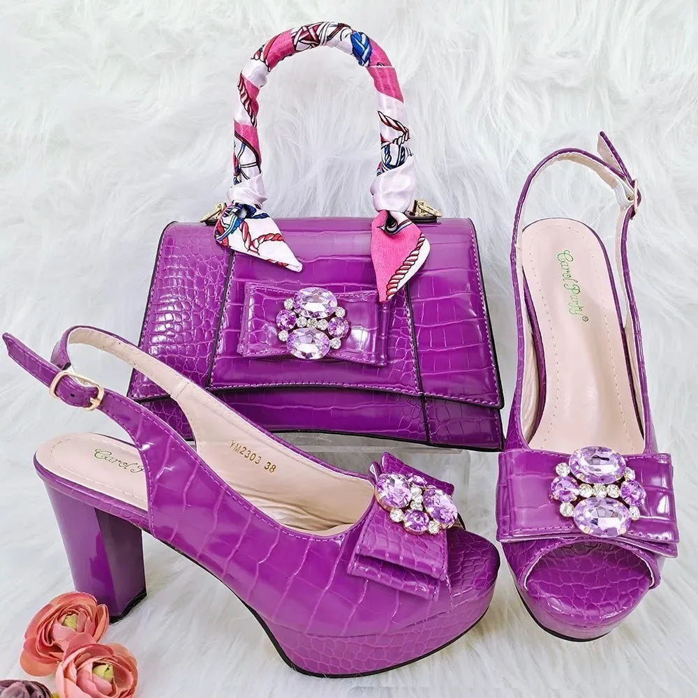 Elegant Italian Shoes and Bag Set - New Matching Ensemble