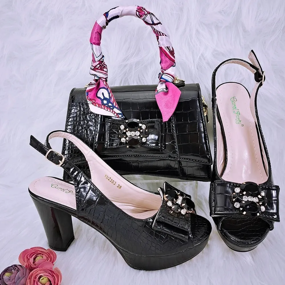 Elegant Italian Shoes and Bag Set - New Matching Ensemble