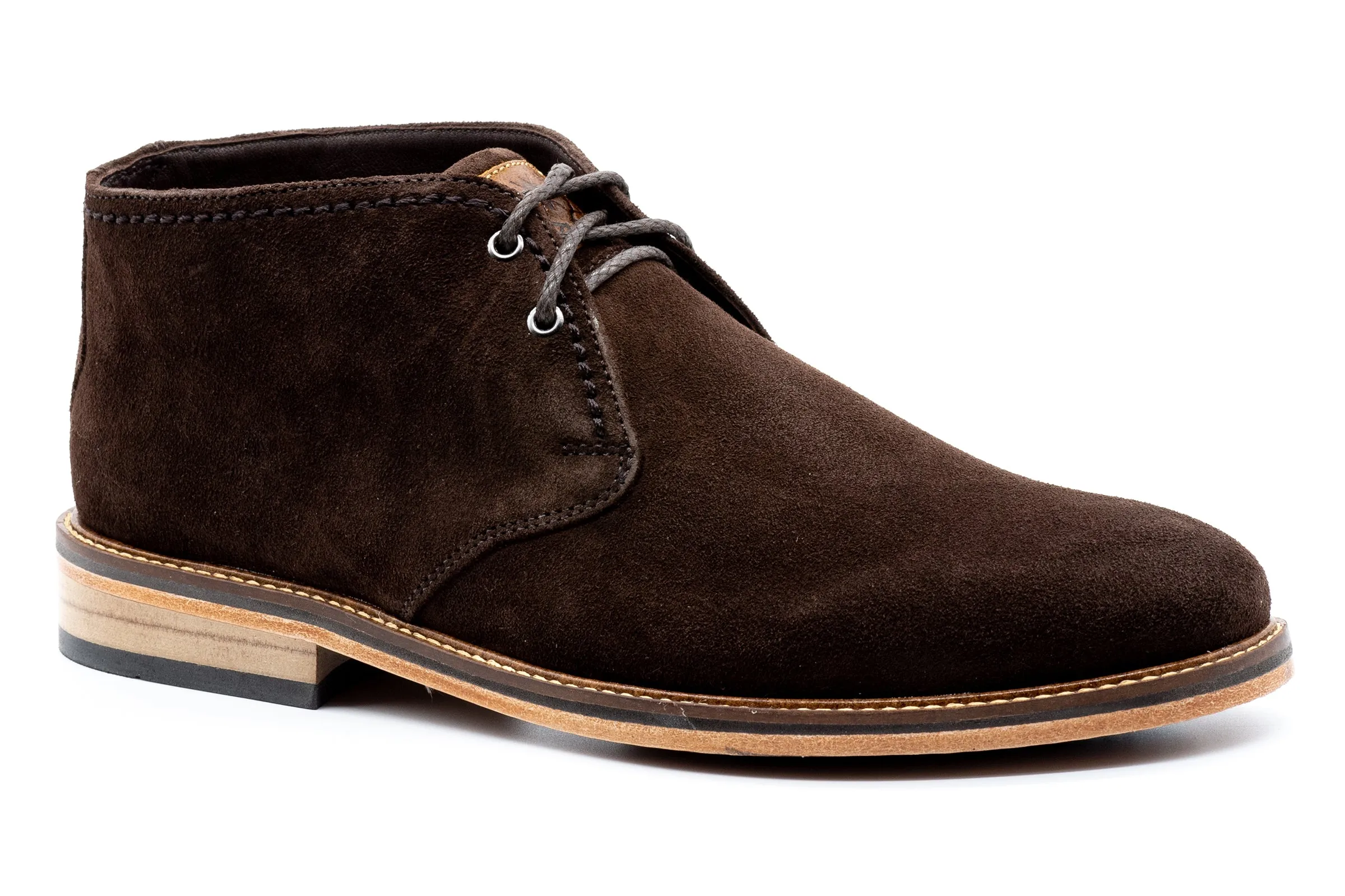 Ernest Safari Kudu Suede Chukka Boots - Walnut