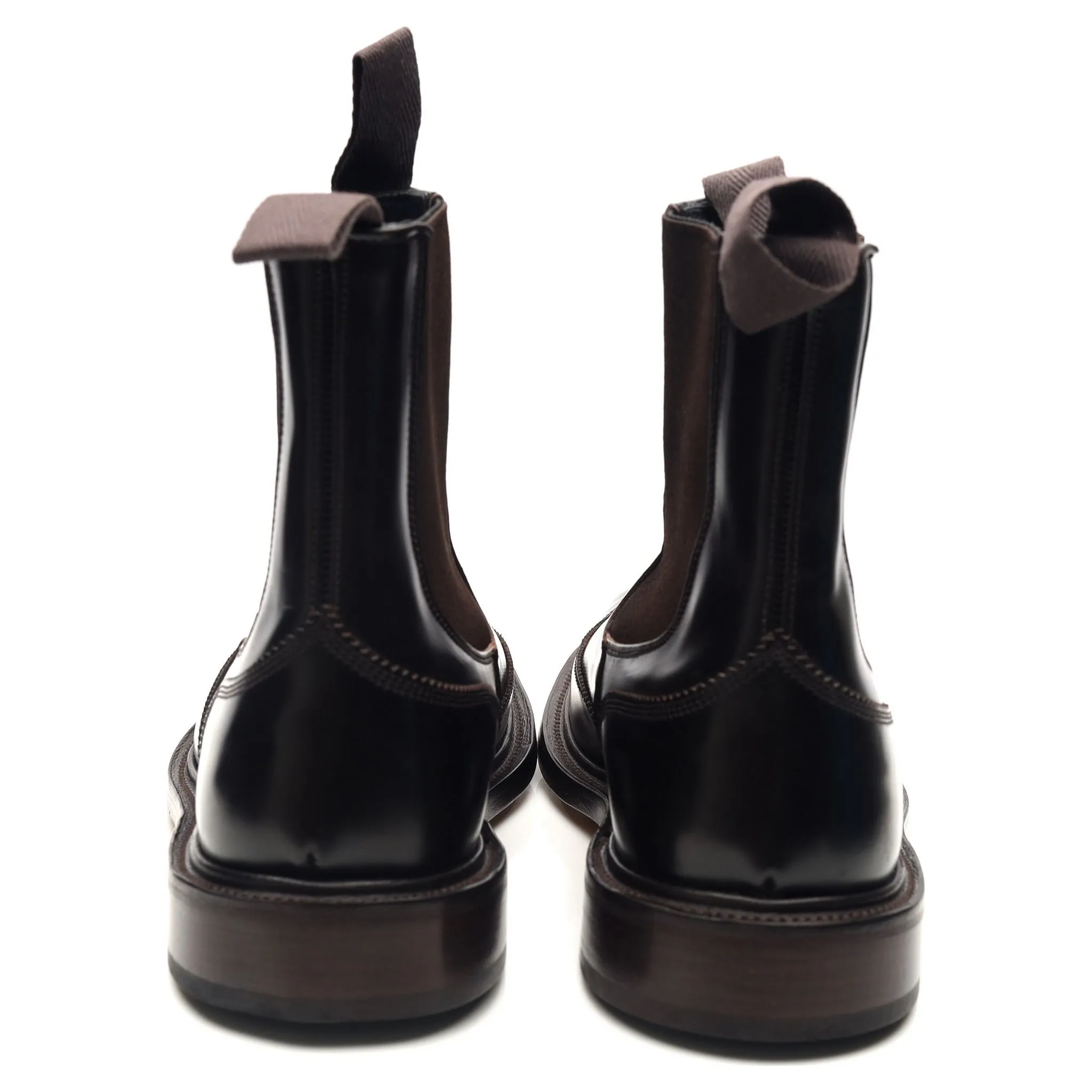 'Finlay' Dark Brown Leather Chelsea Boots UK 6.5