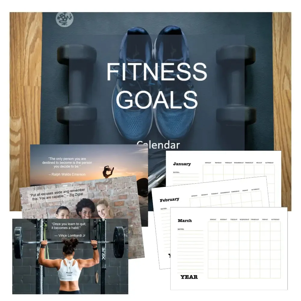 Fitness Goals Calendar PLR