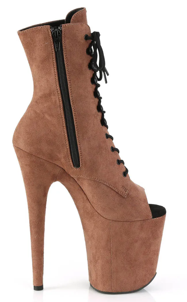 FLAMINGO-1021FS Brown Suede Ankle Boots