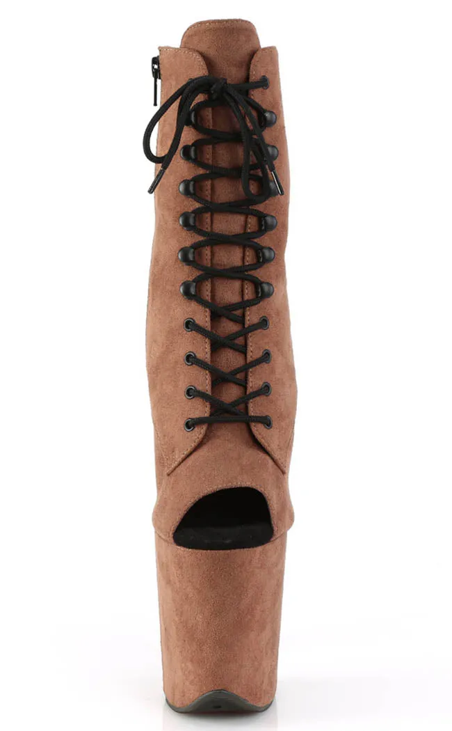 FLAMINGO-1021FS Brown Suede Ankle Boots