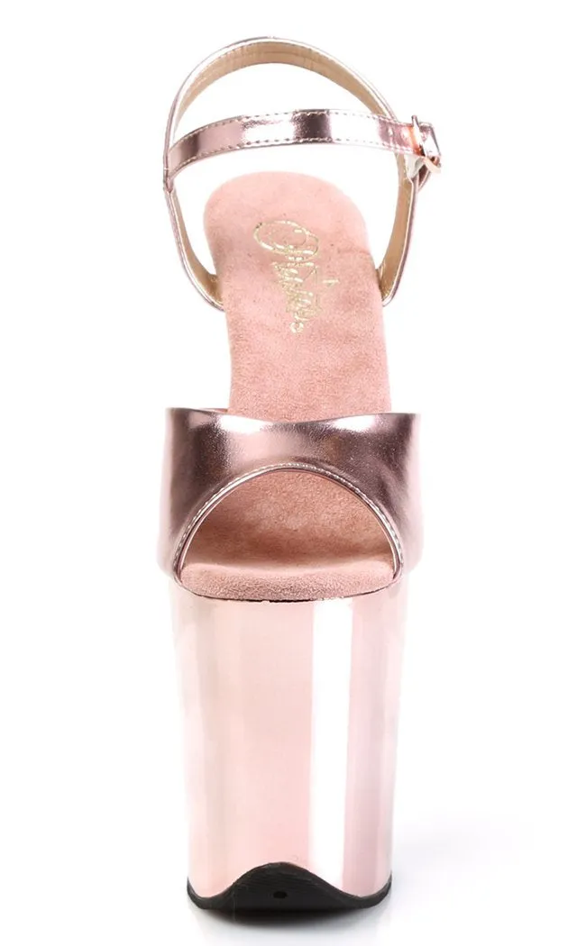 FLAMINGO-809 Rose Gold Platform Heels