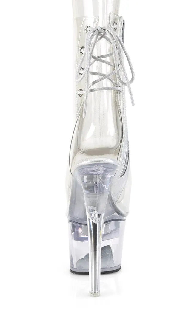 FLASHDANCE-1018C-7 Clear Light Up Platform Boots