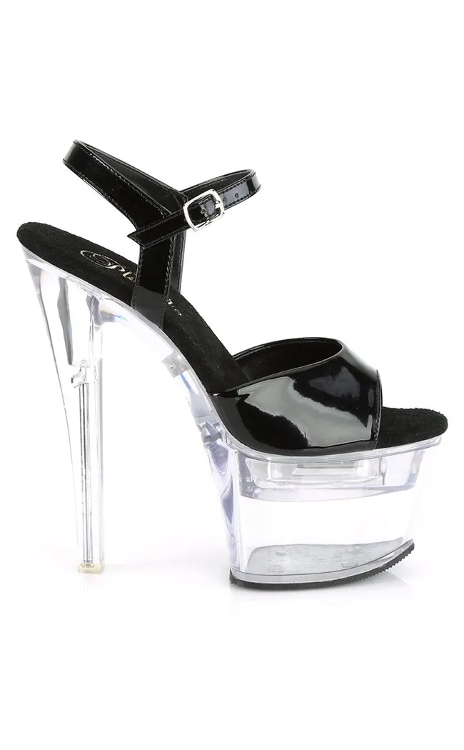 FLASHDANCE-709 Black Light Up Platform Heels