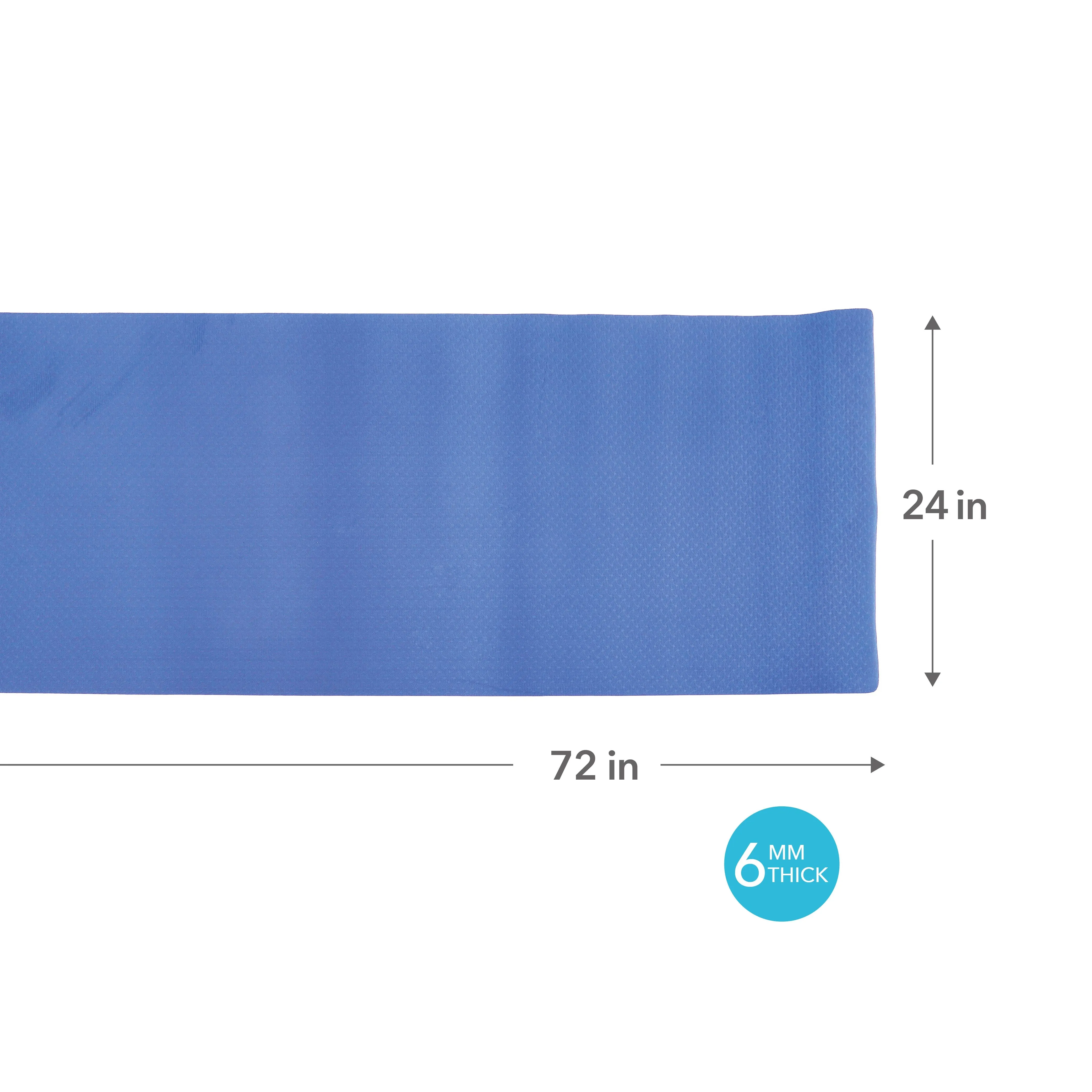 Flofit 2-Color Yoga Mat, 24" X 72" X 6Mm, 2 Colors