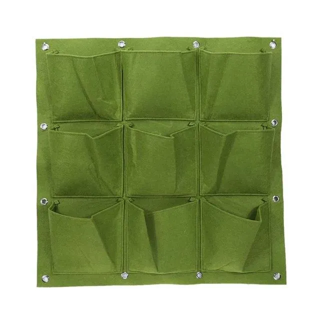 Garden Pockets Vertical Wall Planter Grow Bags for Plants Flower Polyester Felt Hanging Planting