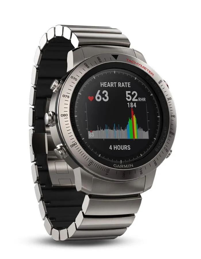 Garmin Fenix Chronos Luxury GPS Watch - Titanium - Bracelet - Smartwatch