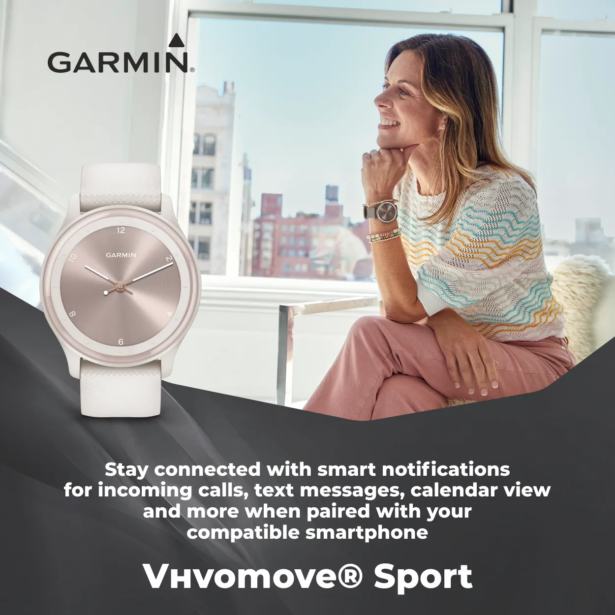 Garmin Vivomove Sport Hybrid Smartwatch