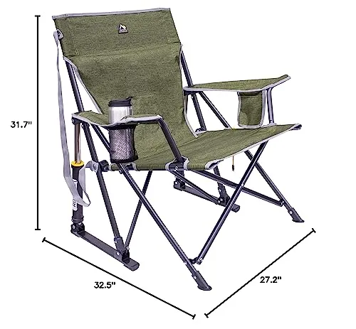 GCI Outdoor Kickback Rocker Portable Rocking Chair & Outdoor Camping Chair