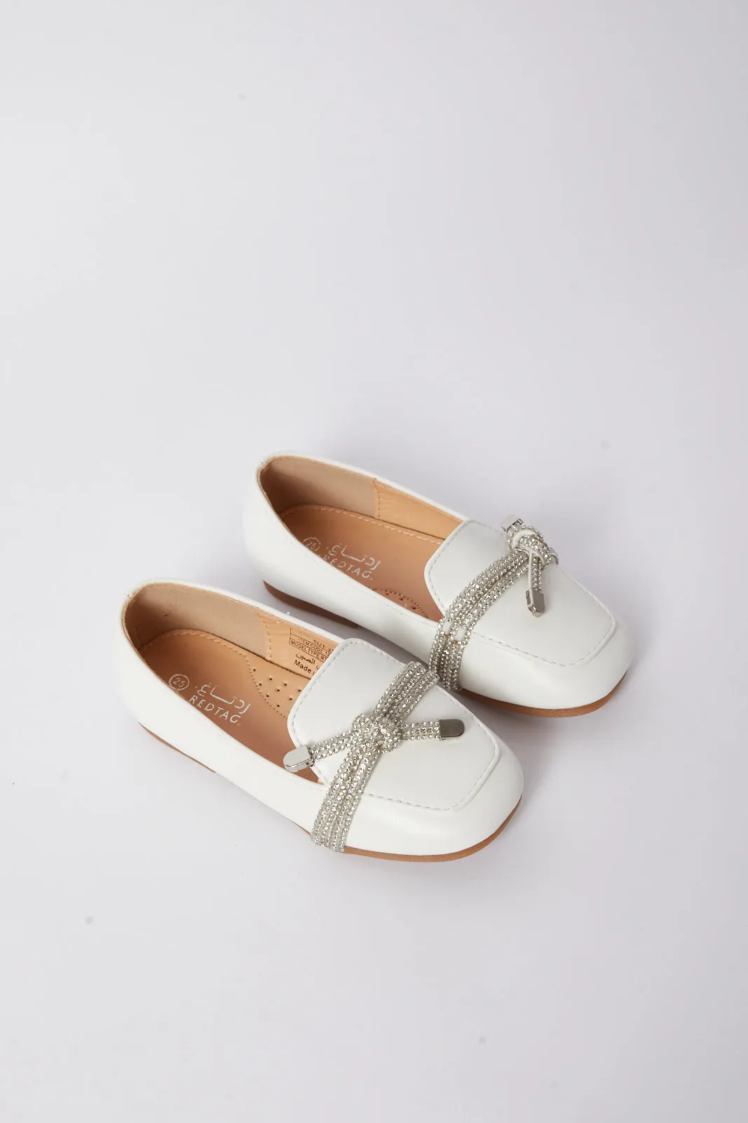 Girl White Loafer