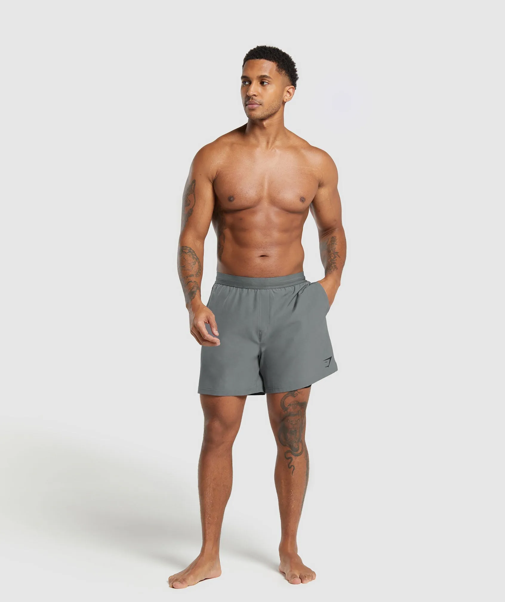 Gymshark Land to Water 6" Shorts - Pitch Grey