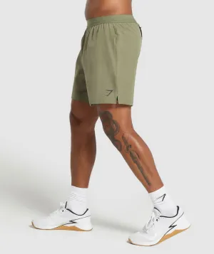 Gymshark Land to Water 6" Shorts - Utility Green