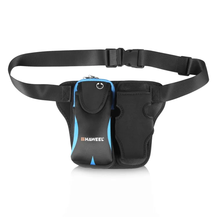 HAWEEL Multi-function Sports Fitness Water Bottle Waist Bag(Blue)