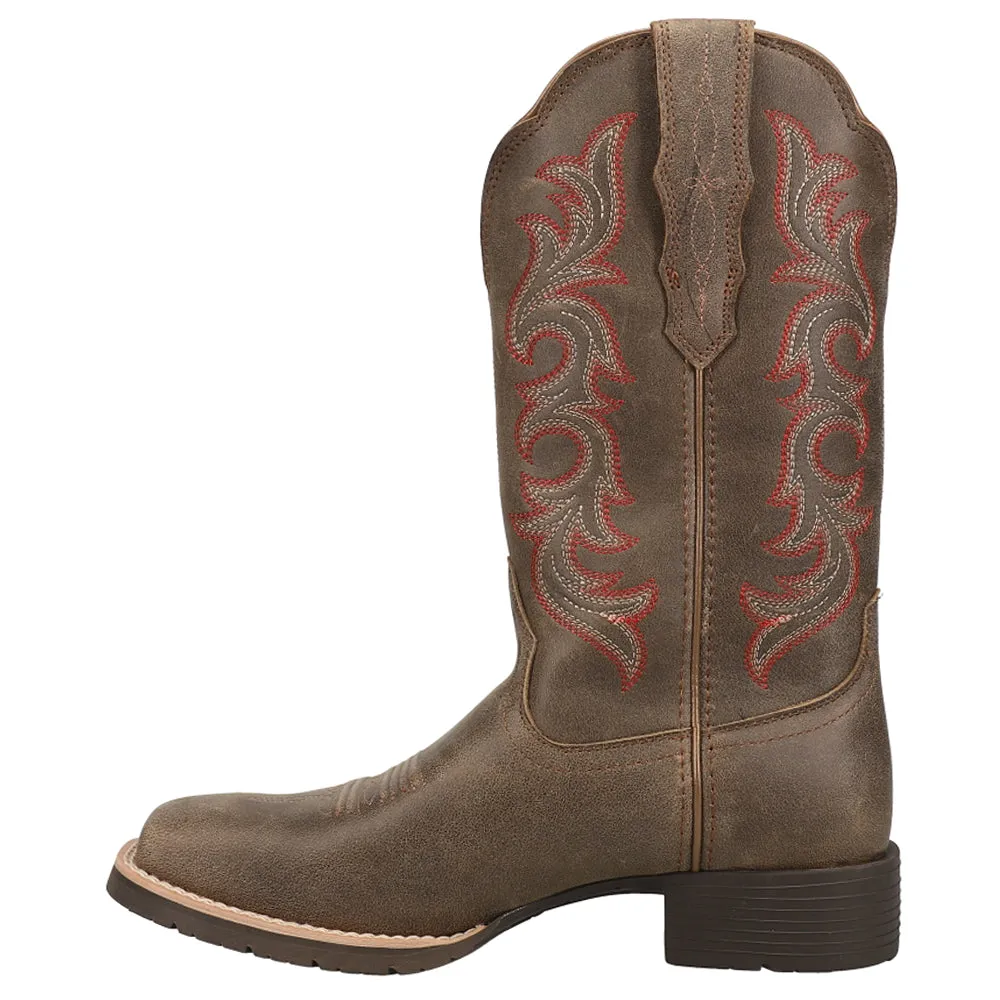 Hybrid Rancher StretchFit Embroidered Square Toe Cowboy Boots