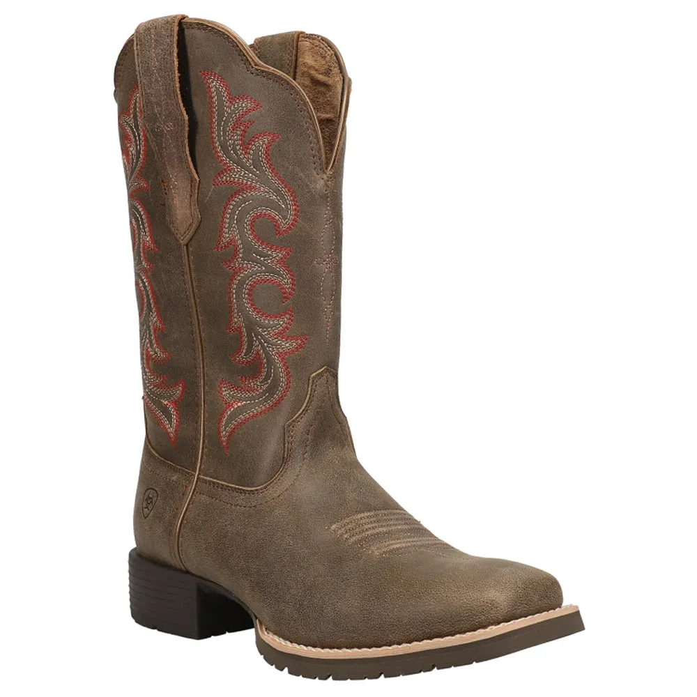 Hybrid Rancher StretchFit Embroidered Square Toe Cowboy Boots