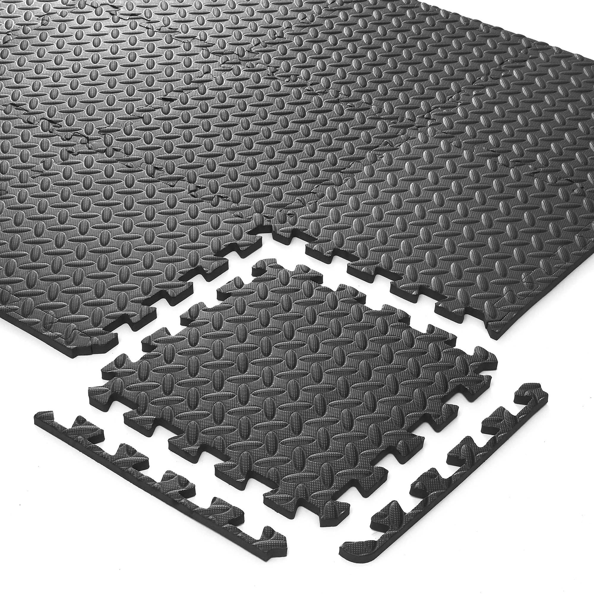 Interlocking Puzzle Exercise EVA Foam Mats, 1/2" Thick, 12-120 SQFT