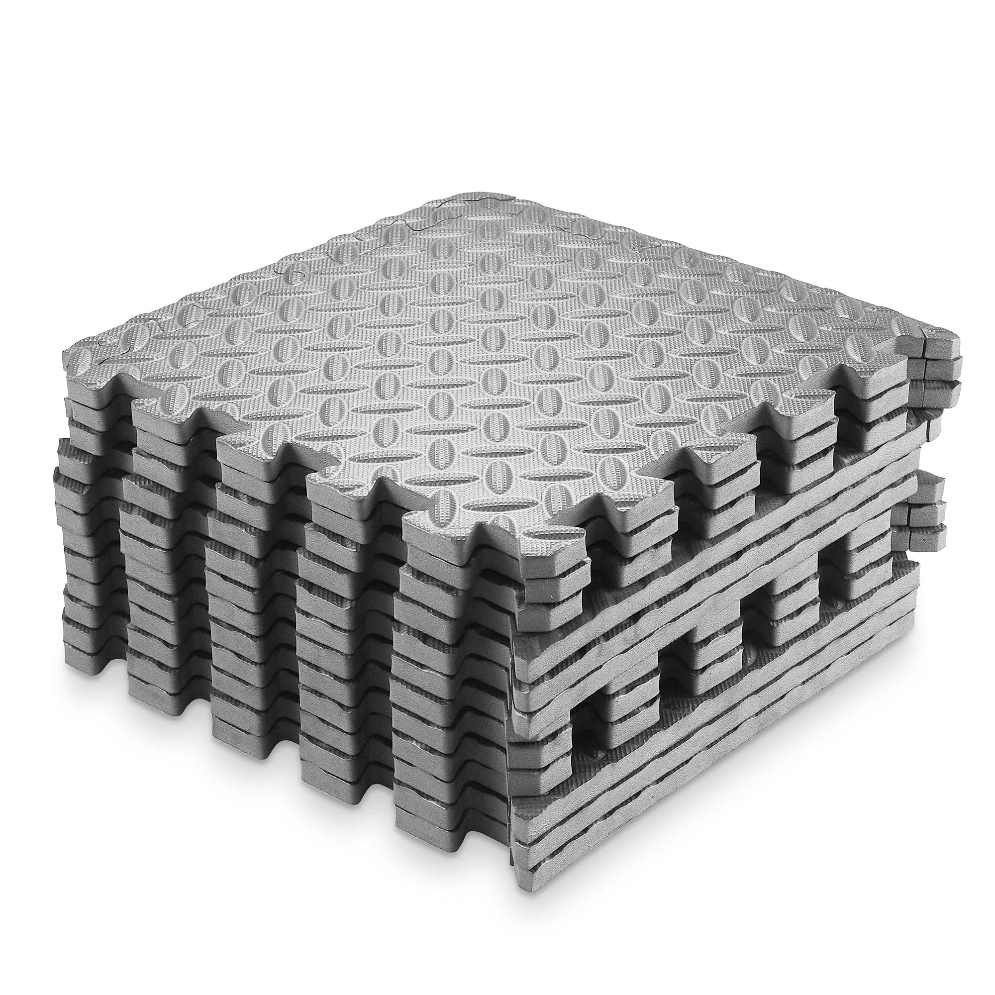 Interlocking Puzzle Exercise EVA Foam Mats, 1/2" Thick, 12-120 SQFT