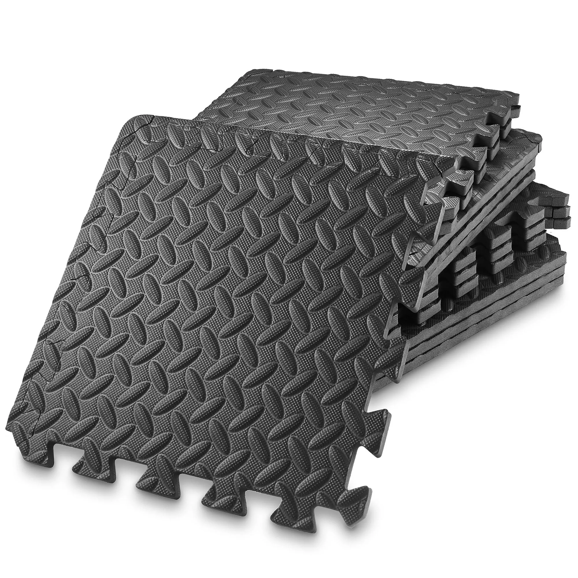 Interlocking Puzzle Exercise EVA Foam Mats, 1/2" Thick, 12-120 SQFT