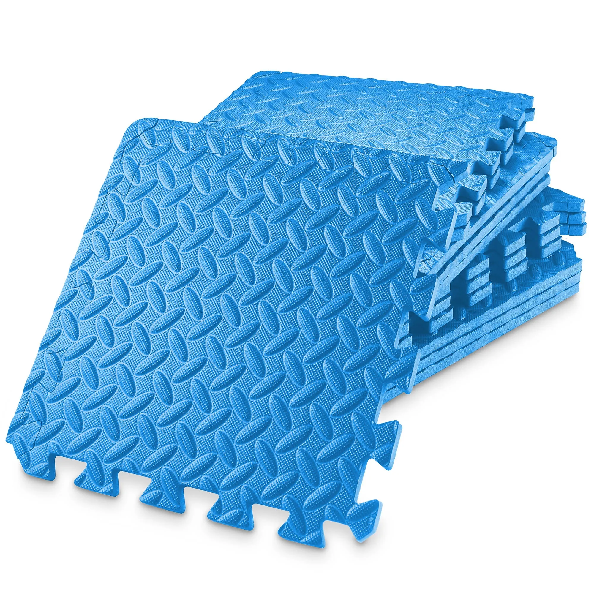 Interlocking Puzzle Exercise EVA Foam Mats, 1/2" Thick, 12-120 SQFT