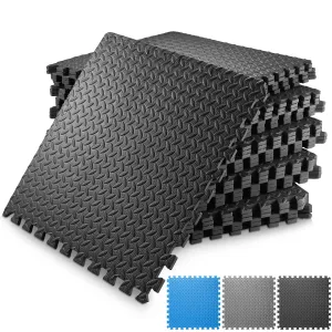 Interlocking Puzzle Exercise EVA Foam Mats, 1/2" Thick, 12-120 SQFT