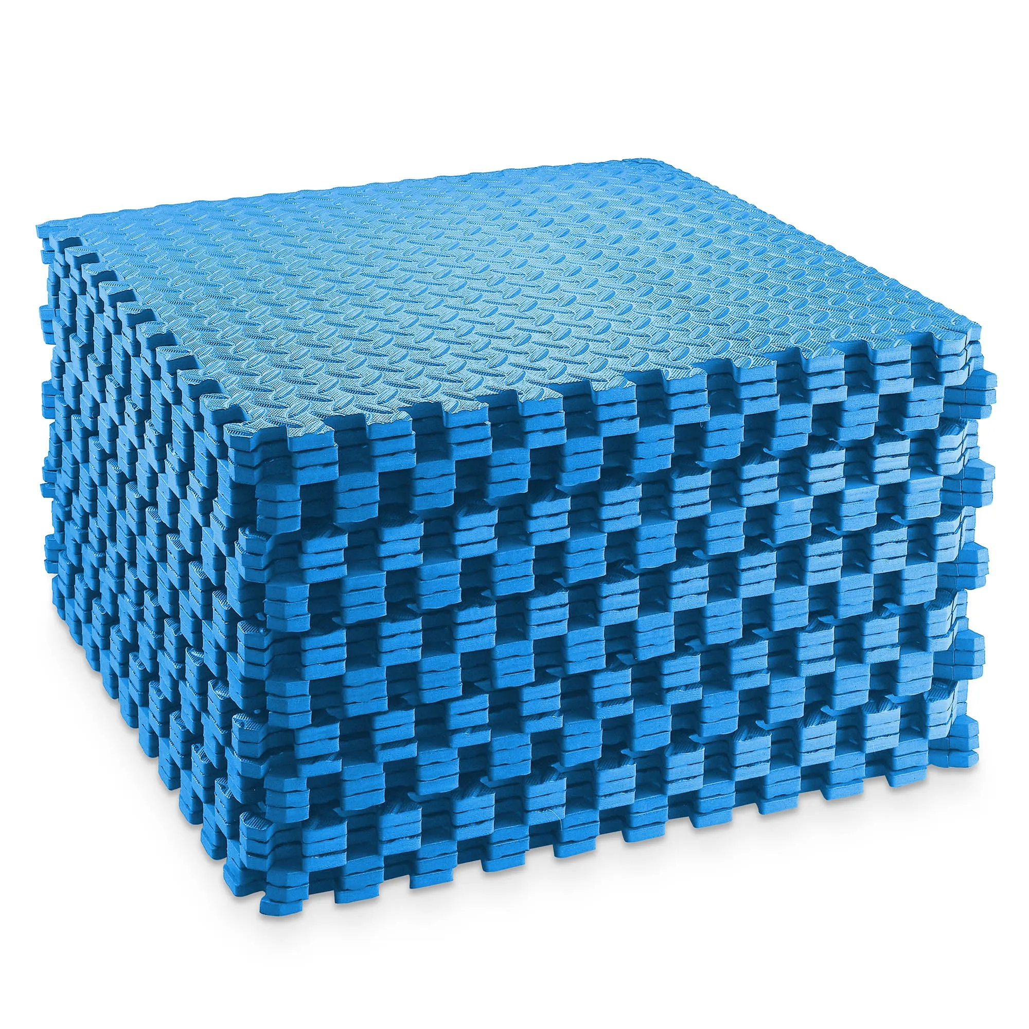 Interlocking Puzzle Exercise EVA Foam Mats, 1/2" Thick, 12-120 SQFT