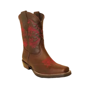 International M Pecos Girl's Brown Western Boot