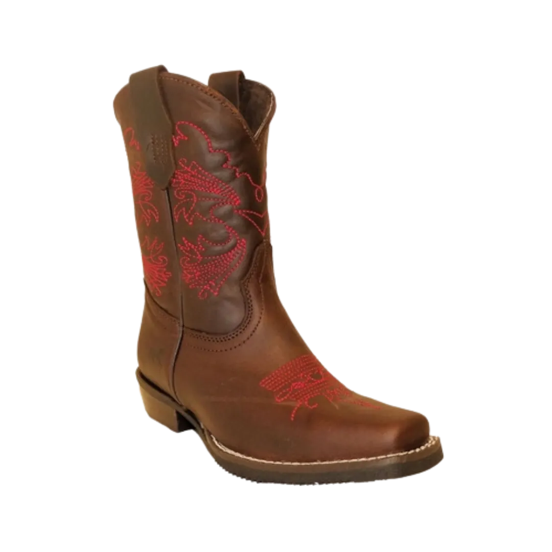 International M Pecos Girl's Brown Western Boot