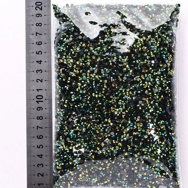 Jelly resin flat diamond nail beauty mobile phone case decorative water drill DIY decoration clothing accessories manufacturers wholesale