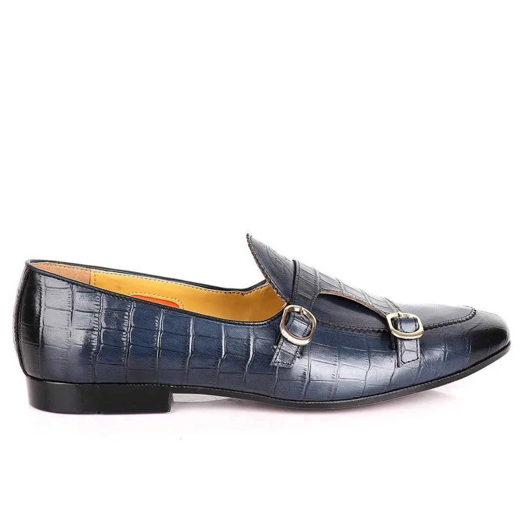 John Foster crocodile Leather Designed Monk Straps