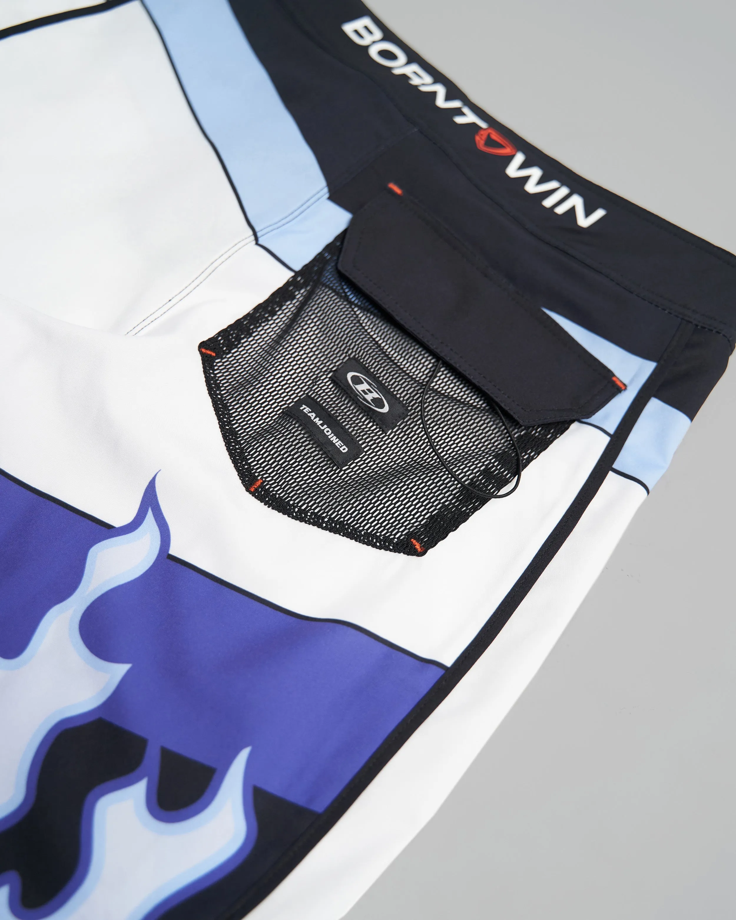 Joined® x BTW  Flame Curved Hem Stage Shorts