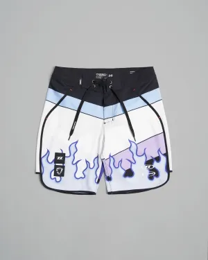 Joined® x BTW  Flame Curved Hem Stage Shorts