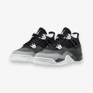 Jordan 4 Retro Fear Black White Anthracite Black PS Pre School Sizes FV4537-002