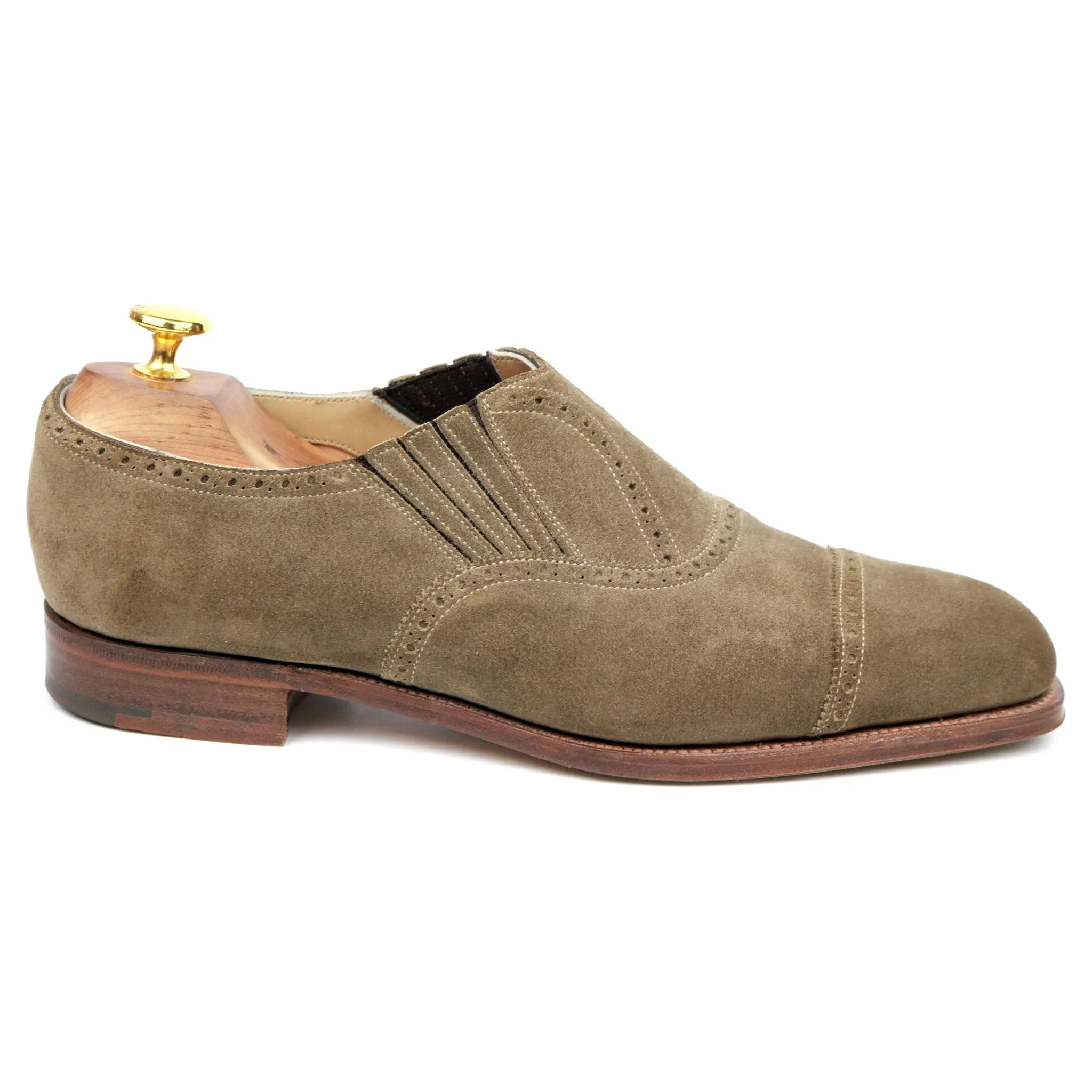 'Kibworth' Brown Suede Lazyman Brogue UK 7.5 E