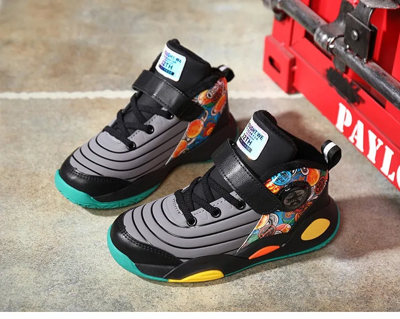 Kids Sneakers Boys Casual Shoes For Children Sneakers Shoes Leather Anti-slippery Fashion Basketball Shoes