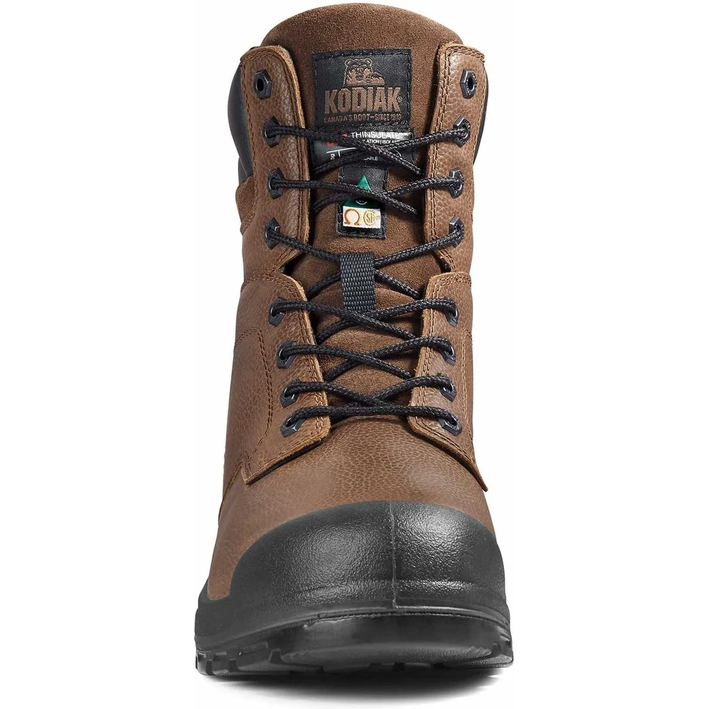 Kodiak Men's Greb 8" ST 200G Slip Resist Safety Work Boot -Brown- 4TH3BN