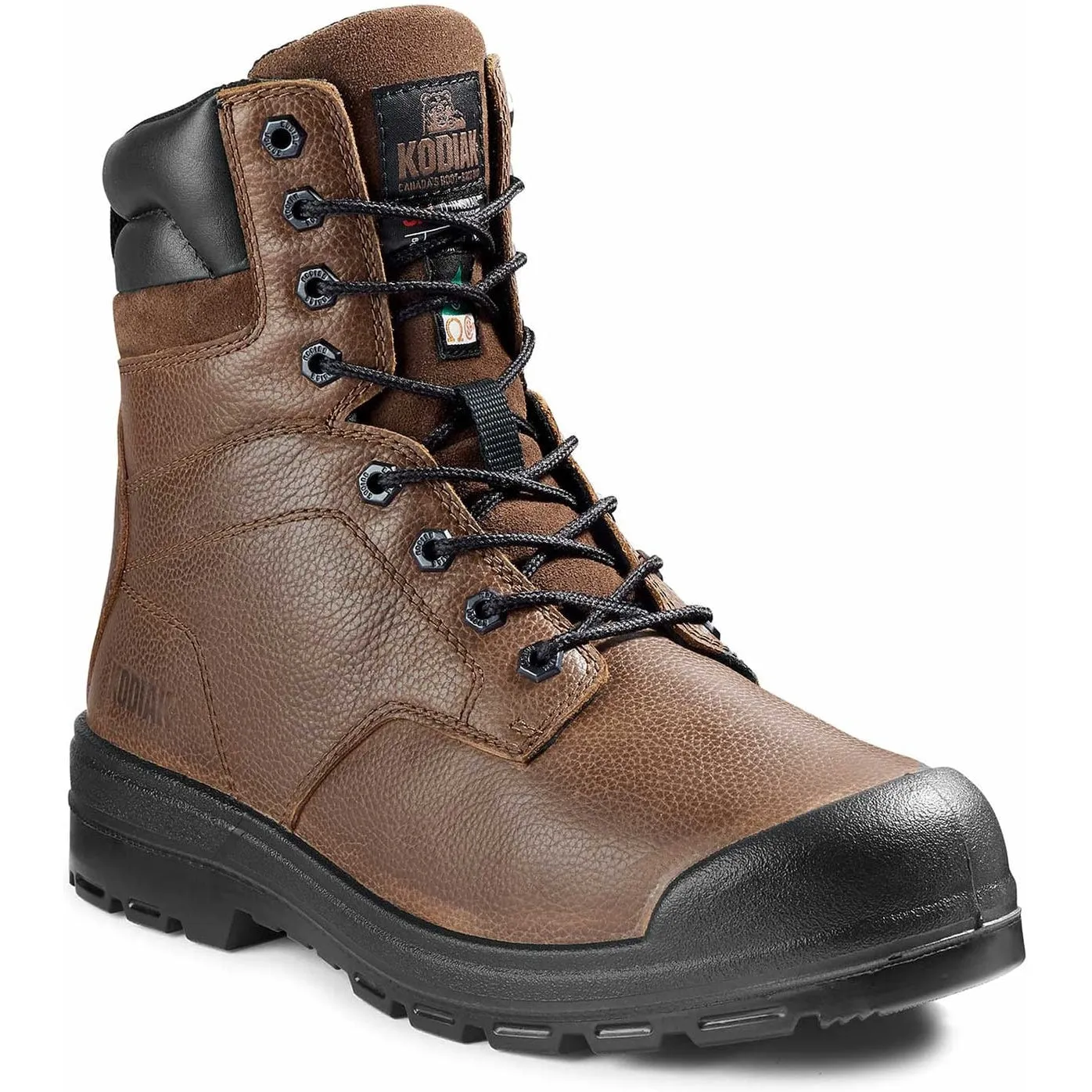 Kodiak Men's Greb 8" ST 200G Slip Resist Safety Work Boot -Brown- 4TH3BN