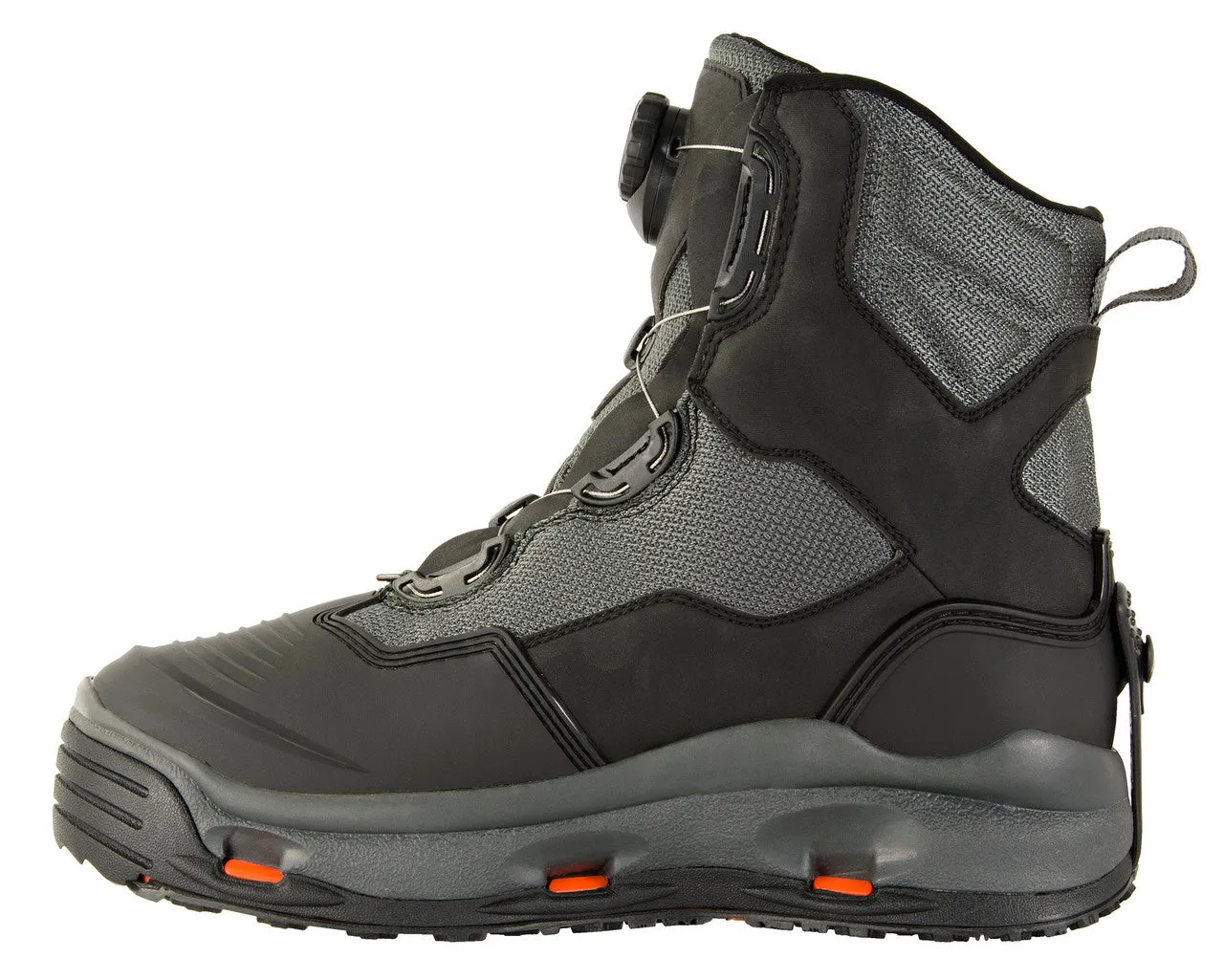 Korkers Darkhorse Wading Boots with Kling-On and Studded Kling-On Soles - Grey