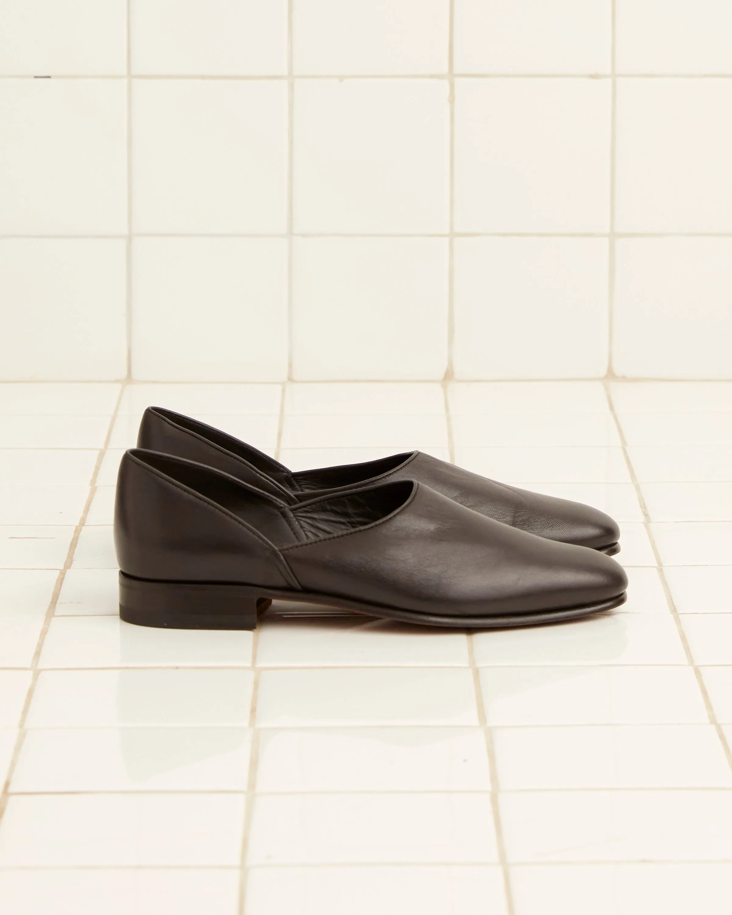 Leather House Shoes - Brown