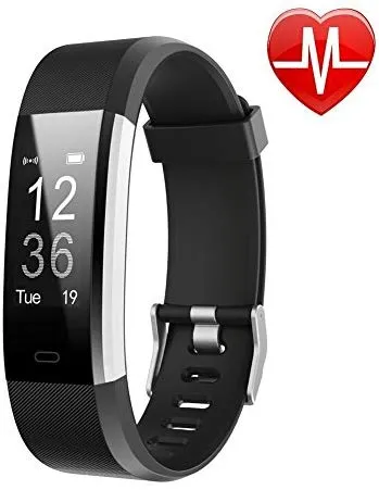 LETSCOM Fitness Tracker HR, Activity Tracker Watch with Heart Rate Monitor, Waterproof Smart Fitness Band with Step Counter, Calorie Counter, Pedometer Watch