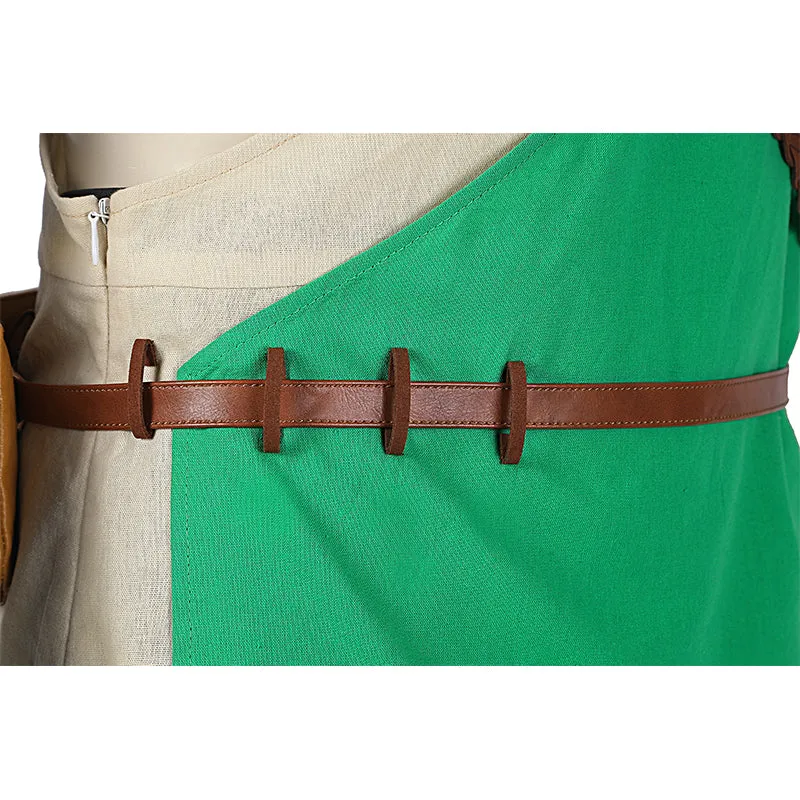 Link Costume The Legend of Zelda: Breath of The Wild 2 Cosplay Green Battle Suit