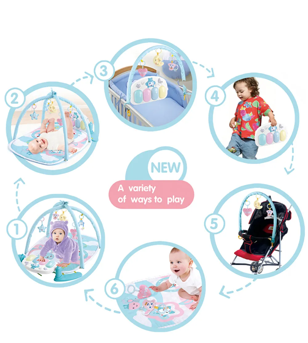 Little Angel Baby Piano Fitness Play Gym (Blue)